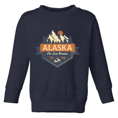 Last Frontier Retro Alaska Toddler Sweatshirt
