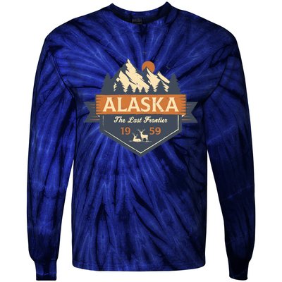 Last Frontier Retro Alaska Tie-Dye Long Sleeve Shirt