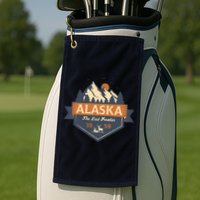 Last Frontier Retro Alaska Golf Towel