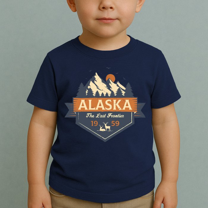 Last Frontier Retro Alaska Toddler T-Shirt