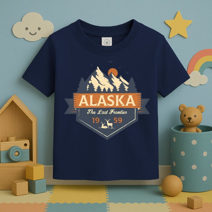 Last Frontier Retro Alaska Toddler T-Shirt