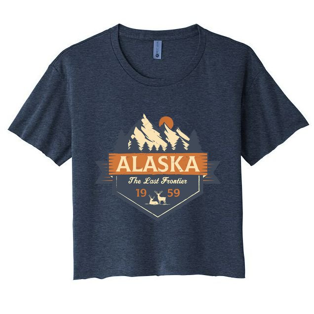 Last Frontier Retro Alaska Crop Top