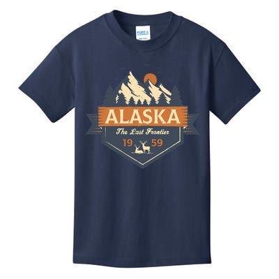 Last Frontier Retro Alaska Kids T-Shirt