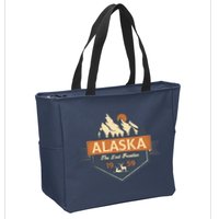 Last Frontier Retro Alaska Zip Tote Bag