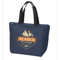 Last Frontier Retro Alaska Zip Tote Bag