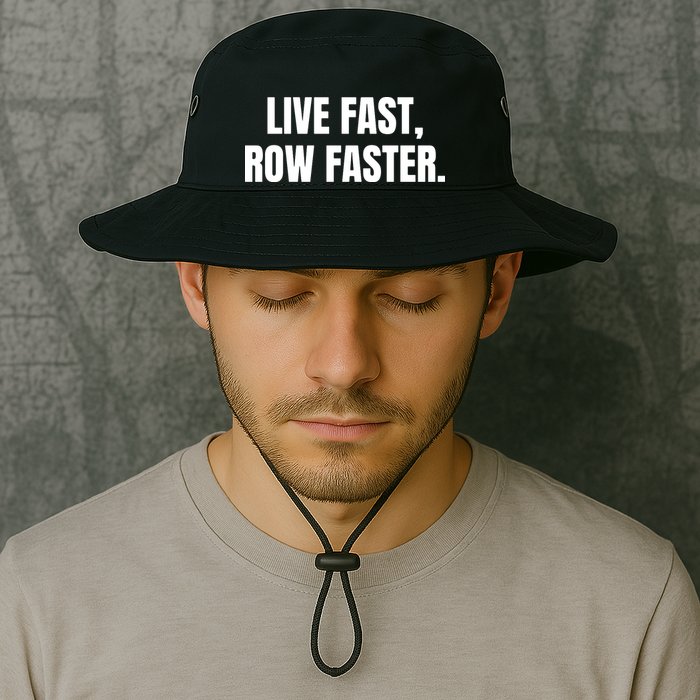 Live Fast, Row Faster Rowing Crew Team Bucket Hat