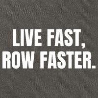 Live Fast, Row Faster Rowing Crew Team Cotton Canvas Backpack