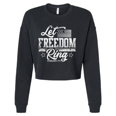 Let Freedom Ring Established 1776 Cropped Pullover Crew