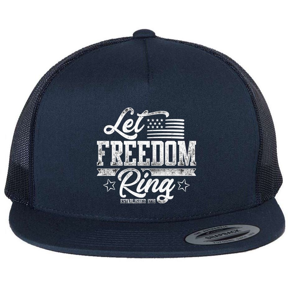 Let Freedom Ring Established 1776 Flat Bill Trucker Hat