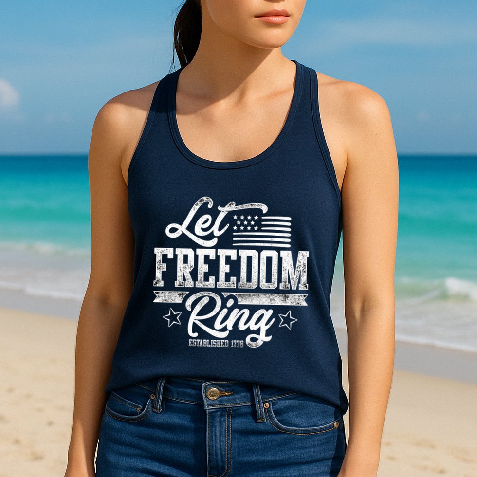 Let Freedom Ring Established 1776 Womens Tank Top