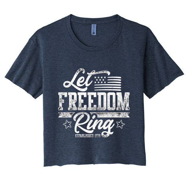 Let Freedom Ring Established 1776 Crop Top