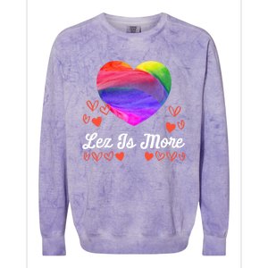 Lesbian Flag Rainbow Pride Lez Fun Love Valentines Day Cute Gift Colorblast Crewneck Sweatshirt