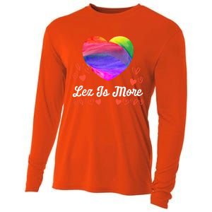 Lesbian Flag Rainbow Pride Lez Fun Love Valentines Day Cute Gift Cooling Performance Long Sleeve Crew