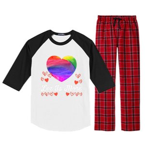 Lesbian Flag Rainbow Pride Lez Fun Love Valentines Day Cute Gift Raglan Sleeve Pajama Set