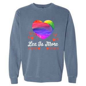 Lesbian Flag Rainbow Pride Lez Fun Love Valentines Day Cute Gift Garment-Dyed Sweatshirt