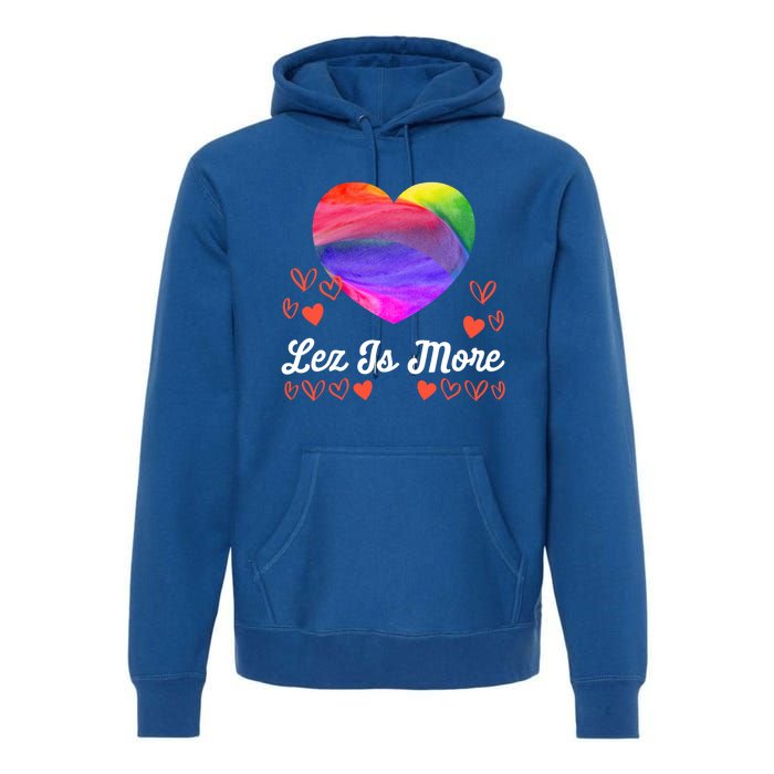 Lesbian Flag Rainbow Pride Lez Fun Love Valentines Day Cute Gift Premium Hoodie