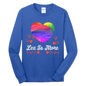 Lesbian Flag Rainbow Pride Lez Fun Love Valentines Day Cute Gift Tall Long Sleeve T-Shirt