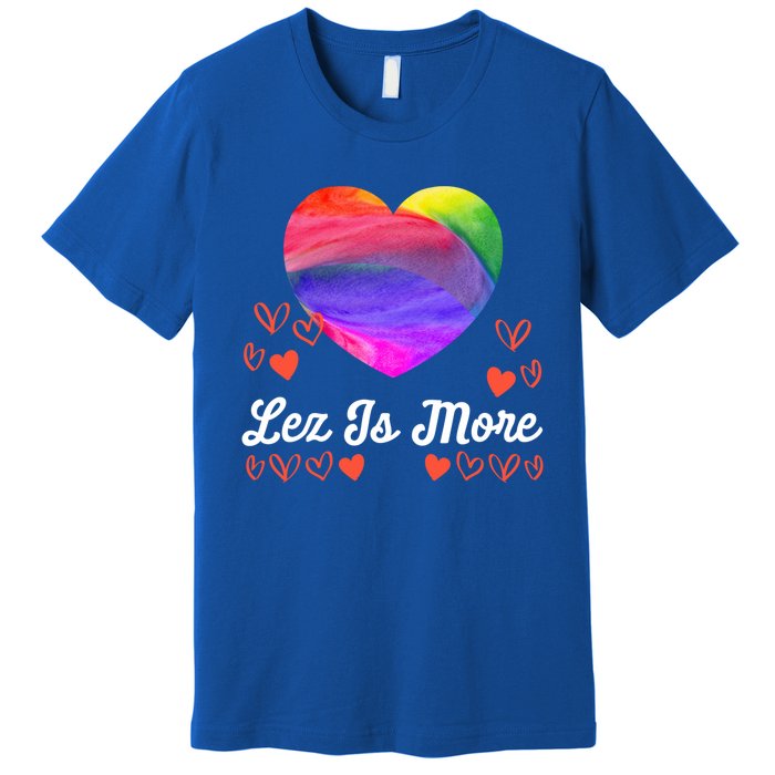 Lesbian Flag Rainbow Pride Lez Fun Love Valentines Day Cute Gift Premium T-Shirt