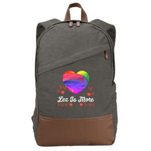 Lesbian Flag Rainbow Pride Lez Fun Love Valentines Day Cute Gift Cotton Canvas Backpack