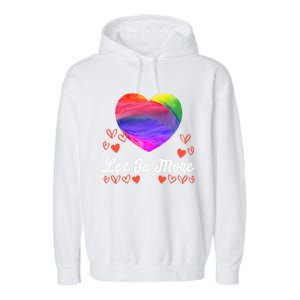 Lesbian Flag Rainbow Pride Lez Fun Love Valentines Day Cute Gift Garment-Dyed Fleece Hoodie