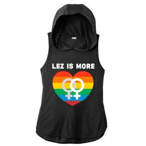 Lesbian Flag Rainbow Pride Lez Fun Valentines Day Cute Gift Ladies PosiCharge Tri-Blend Wicking Draft Hoodie Tank