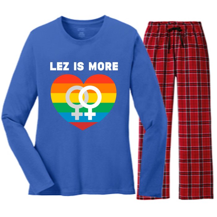 Lesbian Flag Rainbow Pride Lez Fun Valentines Day Cute Gift Women's Long Sleeve Flannel Pajama Set 