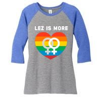 Lesbian Flag Rainbow Pride Lez Fun Valentines Day Cute Gift Women's Tri-Blend 3/4-Sleeve Raglan Shirt