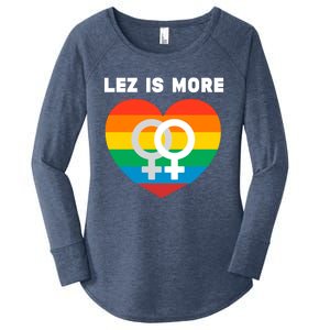 Lesbian Flag Rainbow Pride Lez Fun Valentines Day Cute Gift Women's Perfect Tri Tunic Long Sleeve Shirt