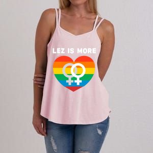 Lesbian Flag Rainbow Pride Lez Fun Valentines Day Cute Gift Women's Strappy Tank