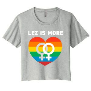 Lesbian Flag Rainbow Pride Lez Fun Valentines Day Cute Gift Women's Crop Top Tee