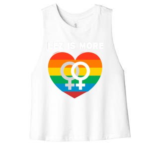 Lesbian Flag Rainbow Pride Lez Fun Valentines Day Cute Gift Women's Racerback Cropped Tank