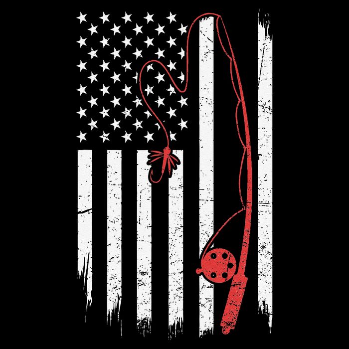 Lure Fishing Rod Flag American Usa Patriotic Fisherman Impact Tech Backpack