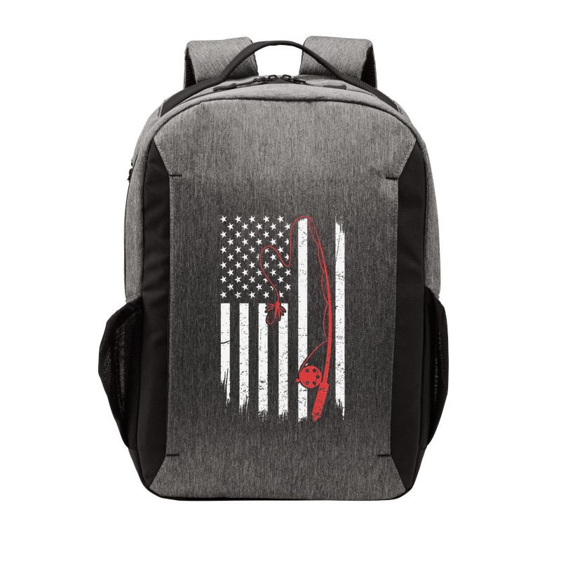 Lure Fishing Rod Flag American Usa Patriotic Fisherman Vector Backpack