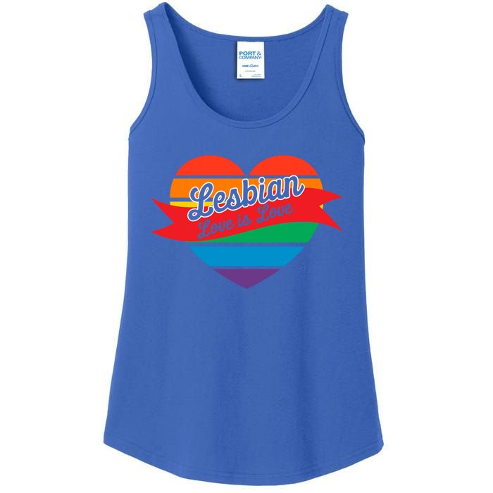 Lesbian Flag Rainbow Pride Love Live Valentines Day Gift Ladies Essential Tank