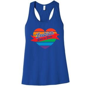 Lesbian Flag Rainbow Pride Love Live Valentines Day Gift Women's Racerback Tank