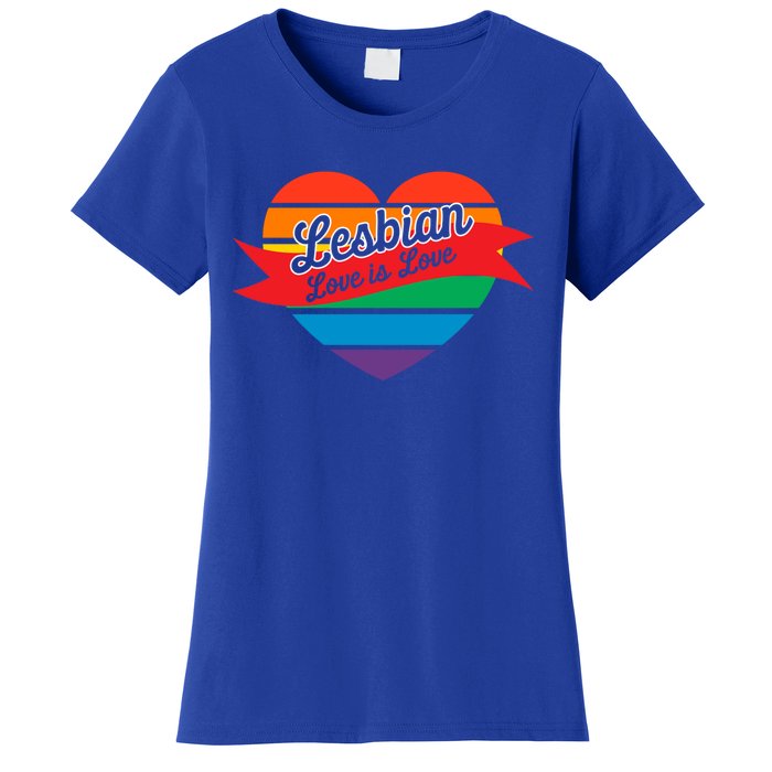 Lesbian Flag Rainbow Pride Love Live Valentines Day Gift Women's T-Shirt