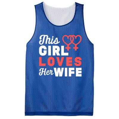 Lesbian Flag Rainbow Pride Love Wife Valentines Day Funny Gift Mesh Reversible Basketball Jersey Tank