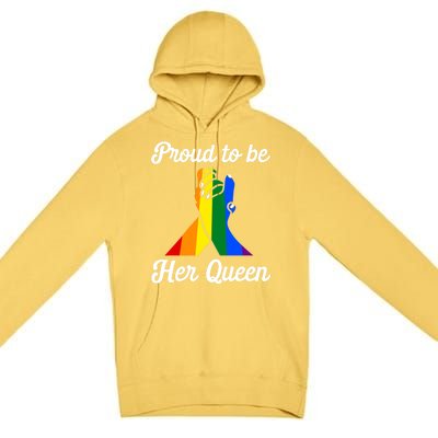 Lesbian Flag Rainbow Pride Proud Queen Valentines Day Gift Premium Pullover Hoodie