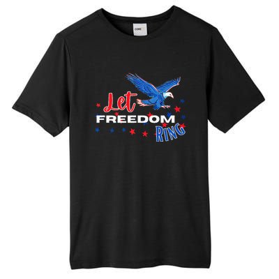 Let Freedom Ring Bald Eagle Patriotic Independence Day  Tall Fusion ChromaSoft Performance T-Shirt