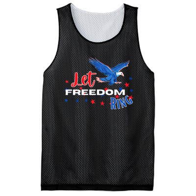 Let Freedom Ring Bald Eagle Patriotic Independence Day  Mesh Reversible Basketball Jersey Tank