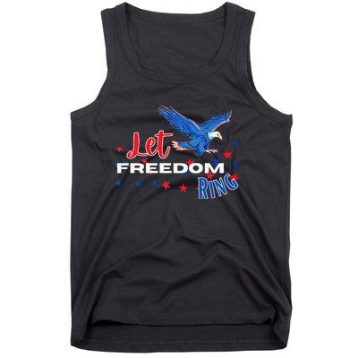 Let Freedom Ring Bald Eagle Patriotic Independence Day  Tank Top