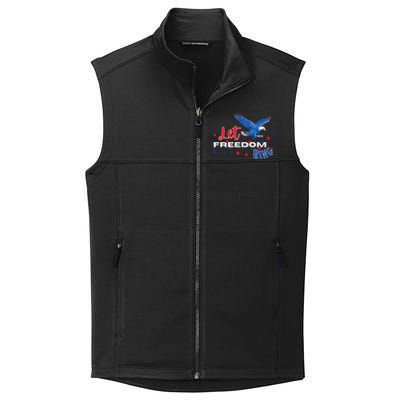 Let Freedom Ring Bald Eagle Patriotic Independence Day  Collective Smooth Fleece Vest