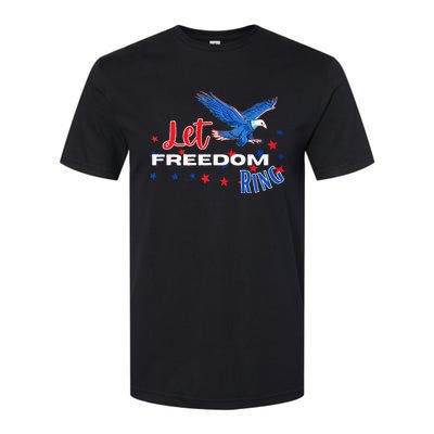 Let Freedom Ring Bald Eagle Patriotic Independence Day  Softstyle CVC T-Shirt