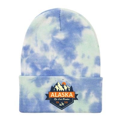 Last Frontier Retro Alaska Tie Dye 12in Knit Beanie