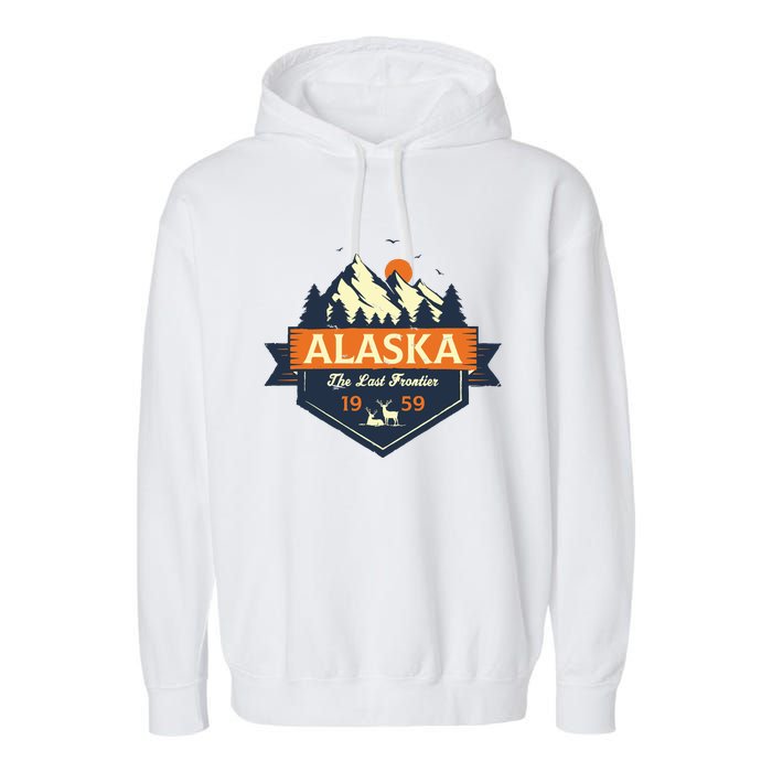 Last Frontier Retro Alaska Garment-Dyed Fleece Hoodie