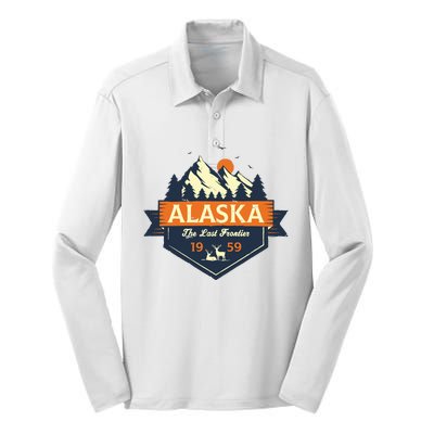 Last Frontier Retro Alaska Silk Touch Performance Long Sleeve Polo