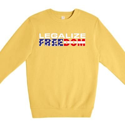 Legalize Freedom Republican American Flag I Voted For Trump Premium Crewneck Sweatshirt