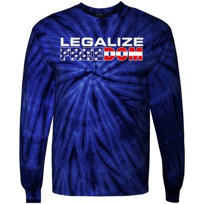 Legalize Freedom Republican American Flag I Voted For Trump Tie-Dye Long Sleeve Shirt