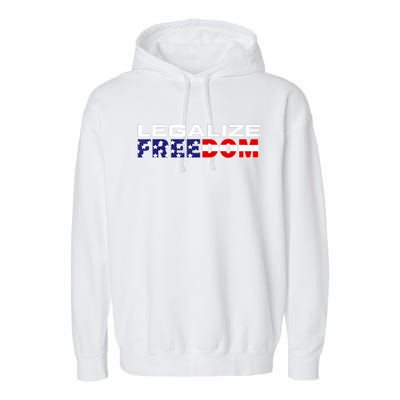 Legalize Freedom Republican American Flag I Voted For Trump Garment-Dyed Fleece Hoodie