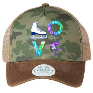 Love Figure Skating Ice Skater Girls Gift Legacy Tie Dye Trucker Hat